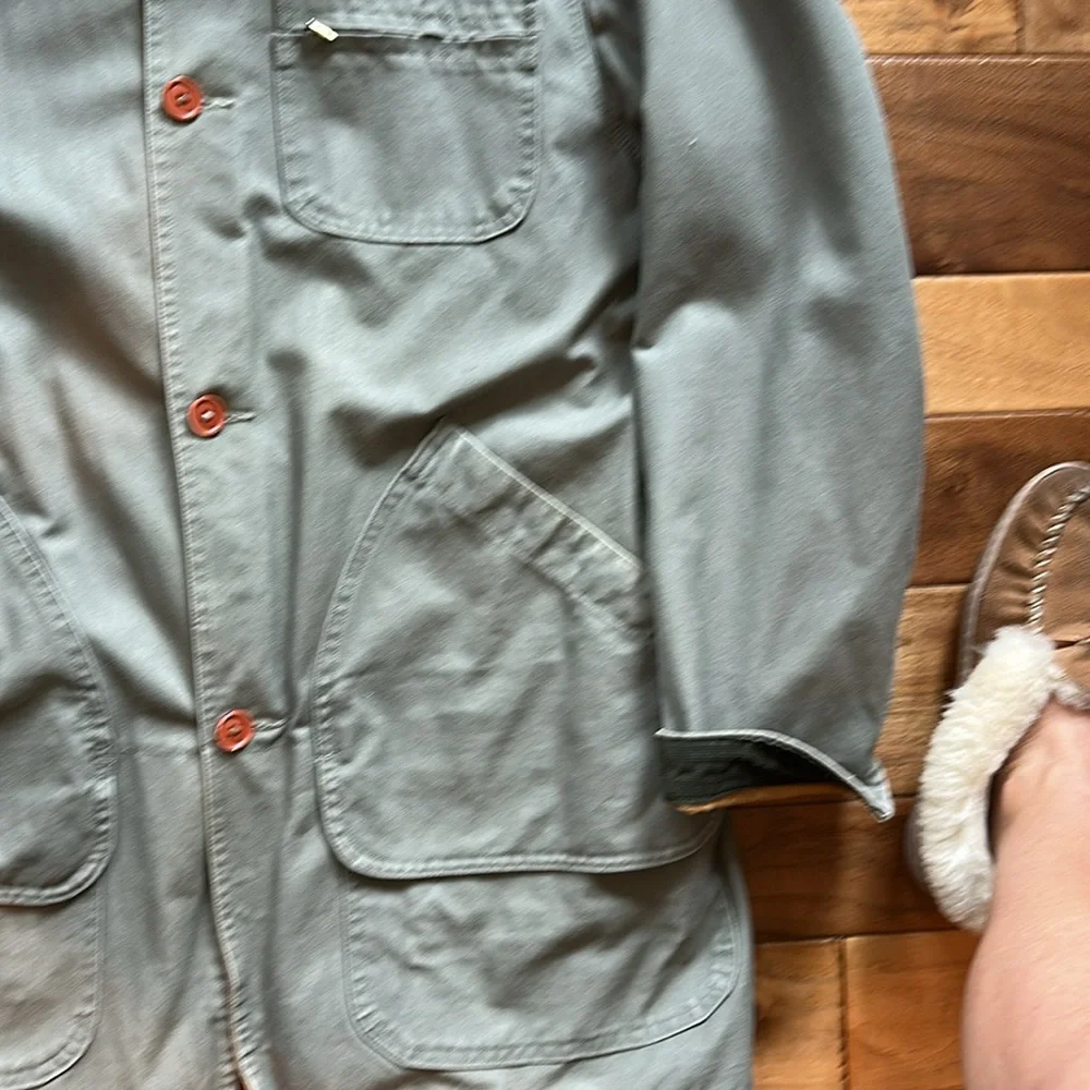 Vintage 90’s L.L. Bean Chore Jacket in Rare Sage Green Color, size L - Picture 3 of 6